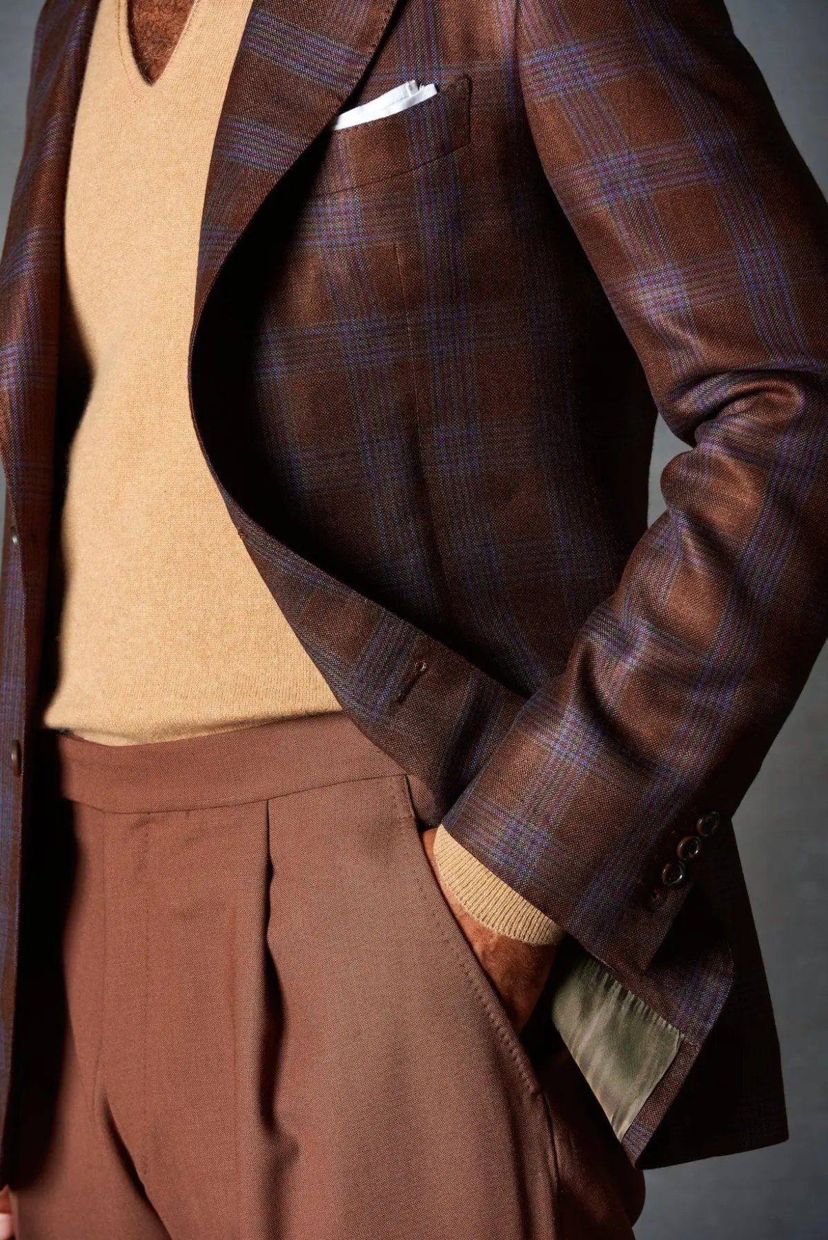 Gladson Bamboo Jacket custom menswear detail by Bespoke By CB Miami