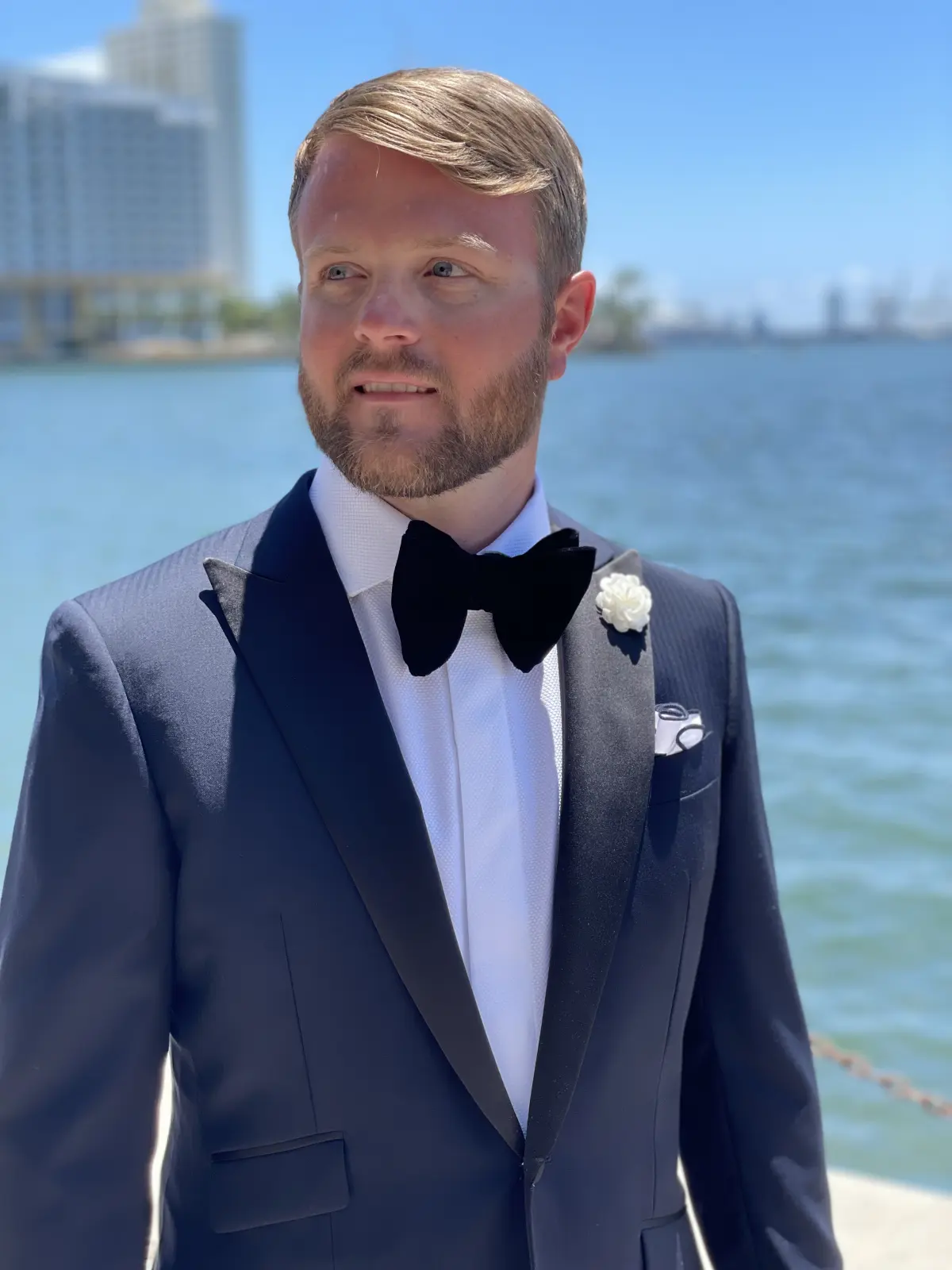 Custom tuxedo and black tie formalwear detail 2 by Bespoke By CB Miami