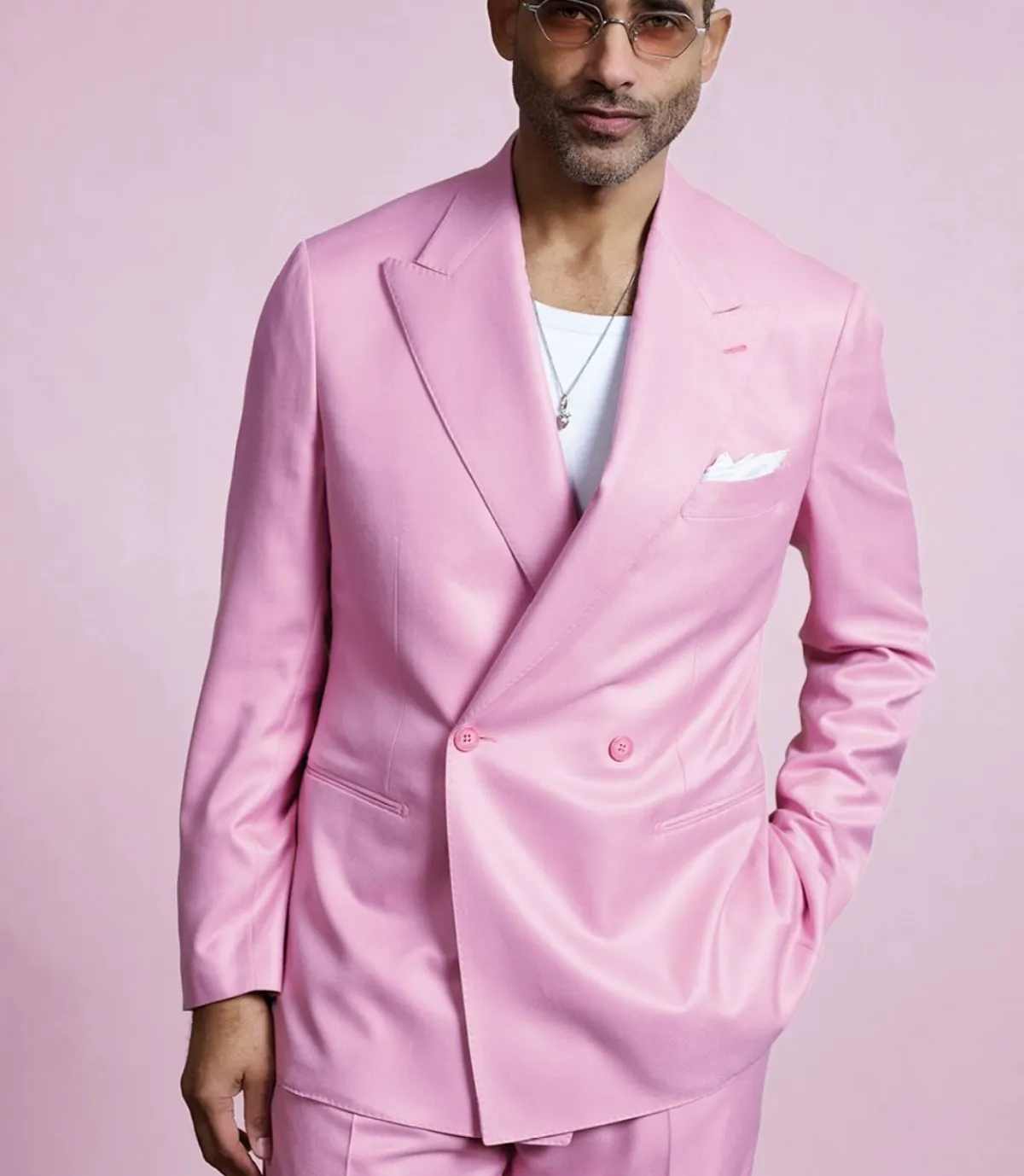 Custom dress shirt fit and fabric detail by Bespoke By CB Miami