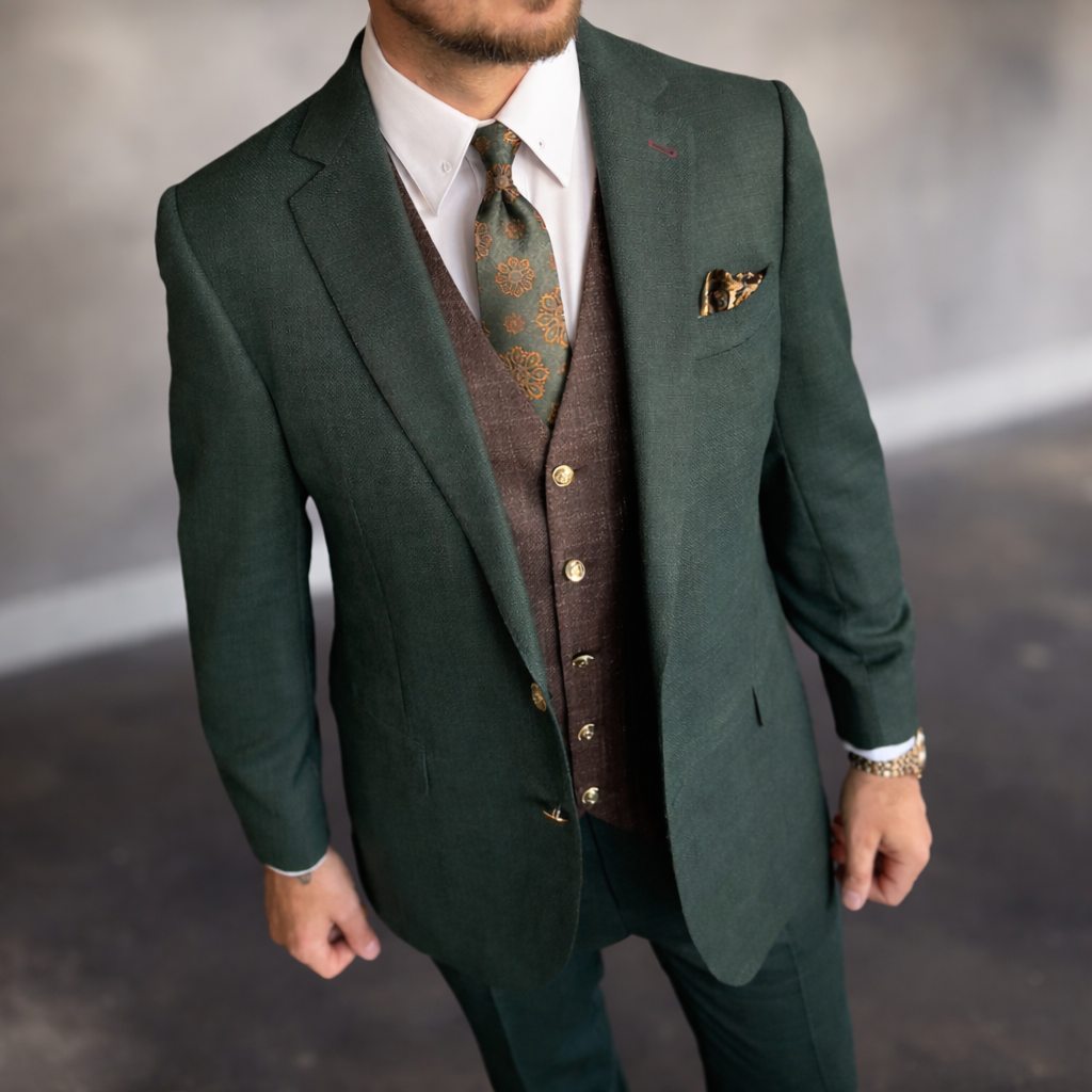 Custom vest and suit combination styled by Bespoke By CB in Brickell Miami