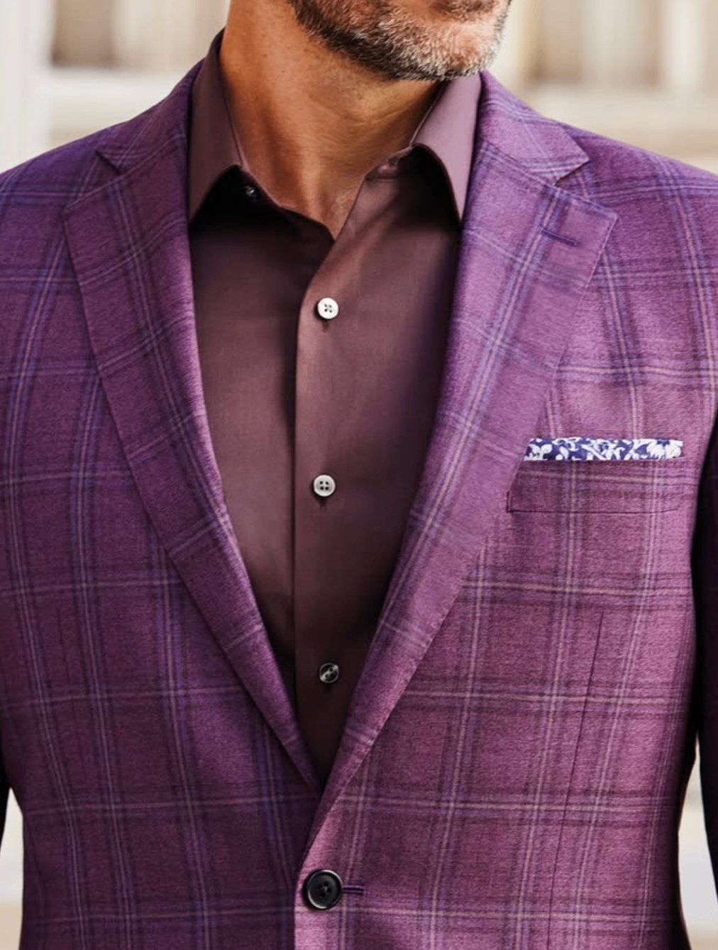 Bamboo fabric swatches for summer wedding suits