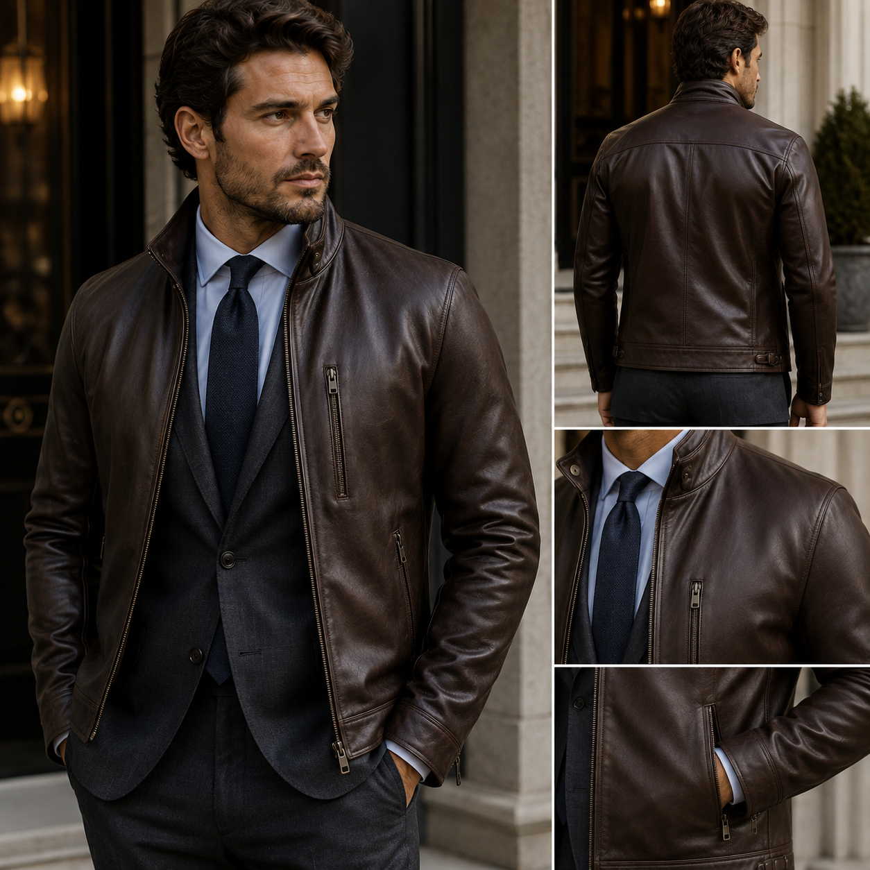 Custom leather jacket for women tailored by Bespoke By CB Miami