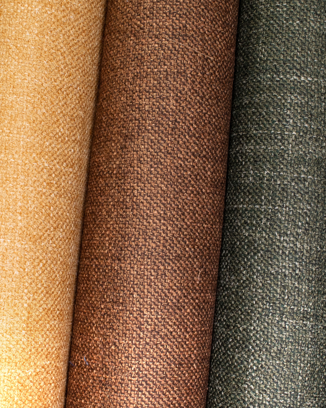 Borealis herringbone jacketing swatch in natural earth tones