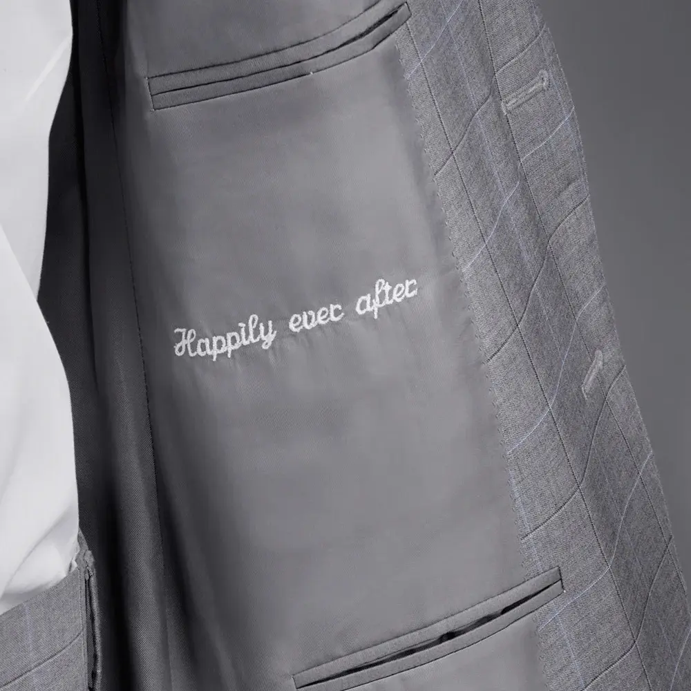 Custom wedding suit styling for South Florida grooms detail 3 by Bespoke By CB
