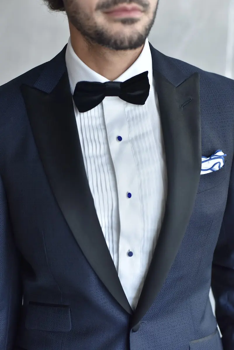 Ivory custom suit and dinner jacket styling detail 4 by Bespoke By CB Miami