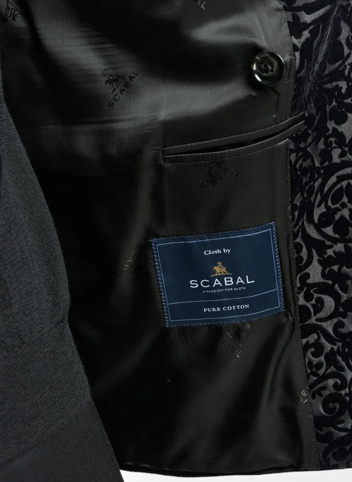 Velvet dinner jacket fabric and black tie styling detail 2 by Bespoke By CB Miami