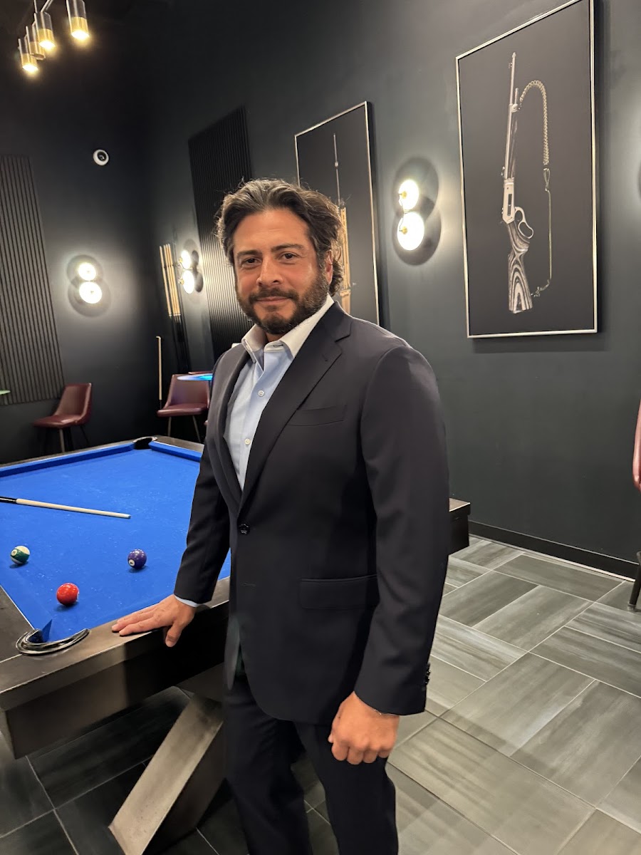Pocket square styled in a custom suit jacket detail 7 by Bespoke By CB Miami