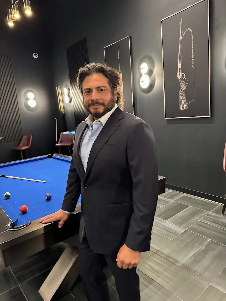 Pocket square styled in a custom suit jacket detail 7 by Bespoke By CB Miami