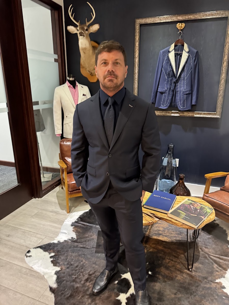Velvet dinner jacket fabric and black tie styling detail 5 by Bespoke By CB Miami
