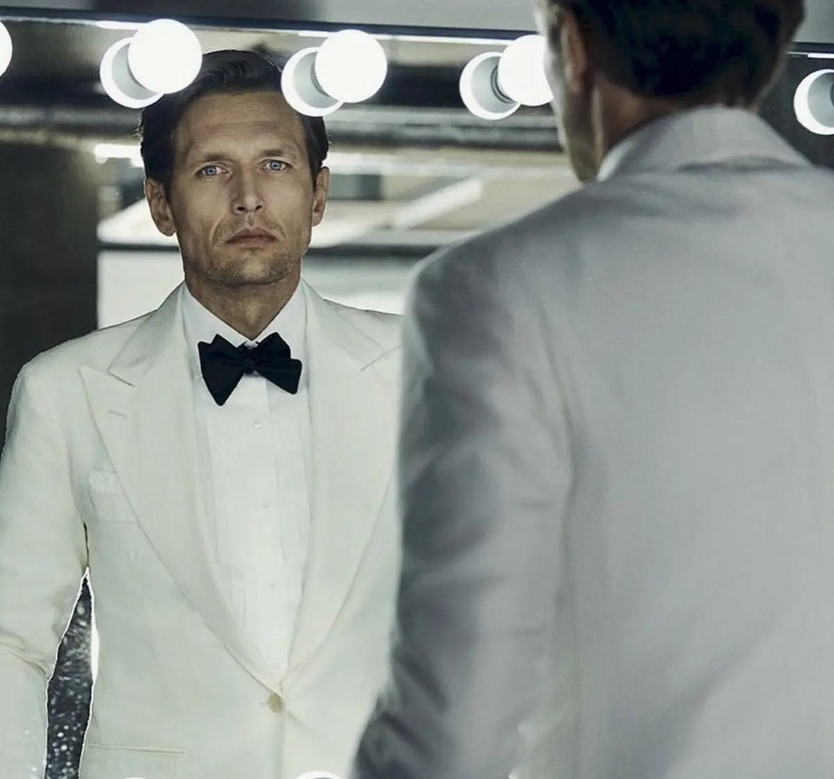 Ivory custom suit and dinner jacket styling by Bespoke By CB Miami