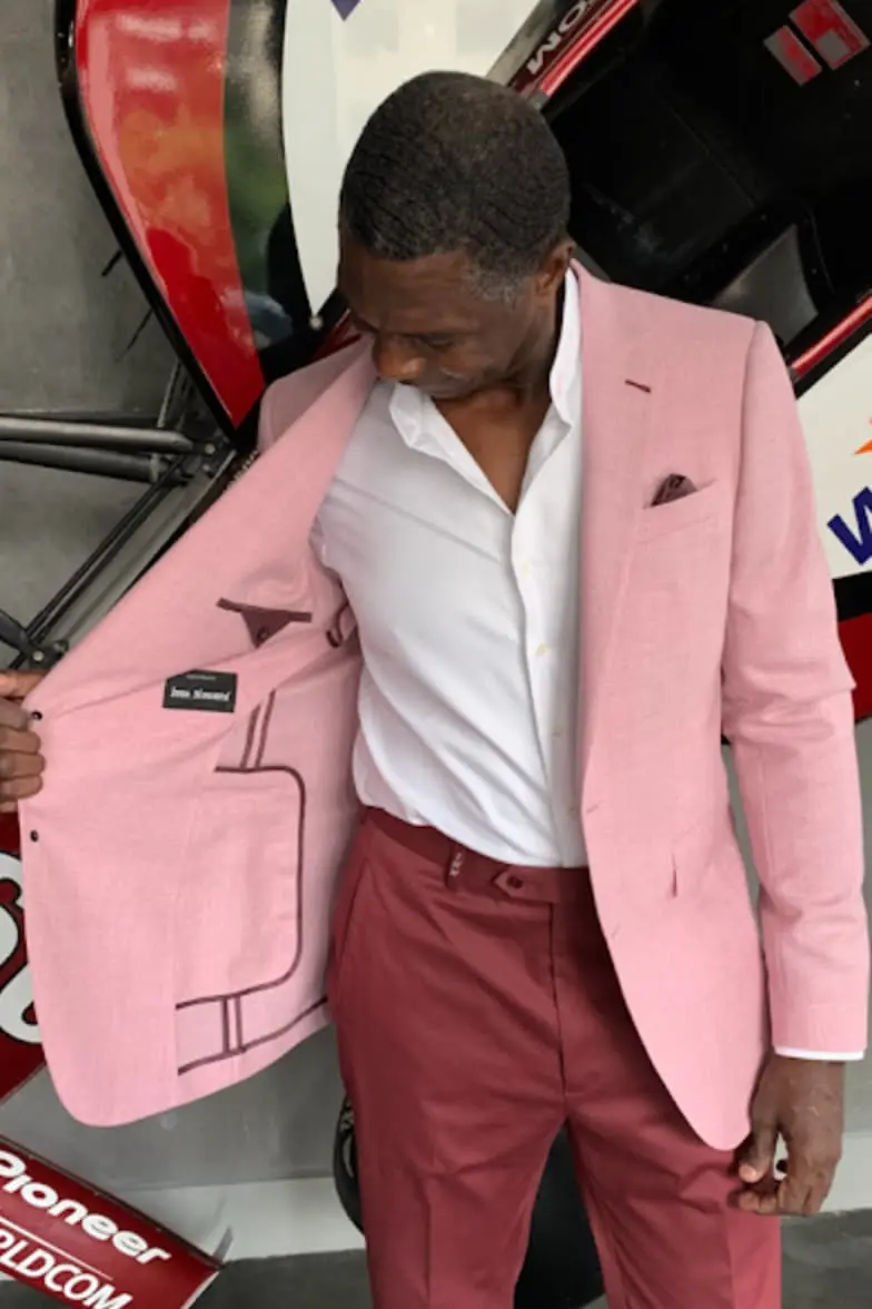 Custom Pink Sport Jacket custom menswear detail by Bespoke By CB Miami