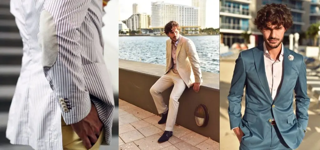 Summer Suits Cloth Cottons And Seersucker custom menswear detail detail 3 by Bespoke By CB Miami