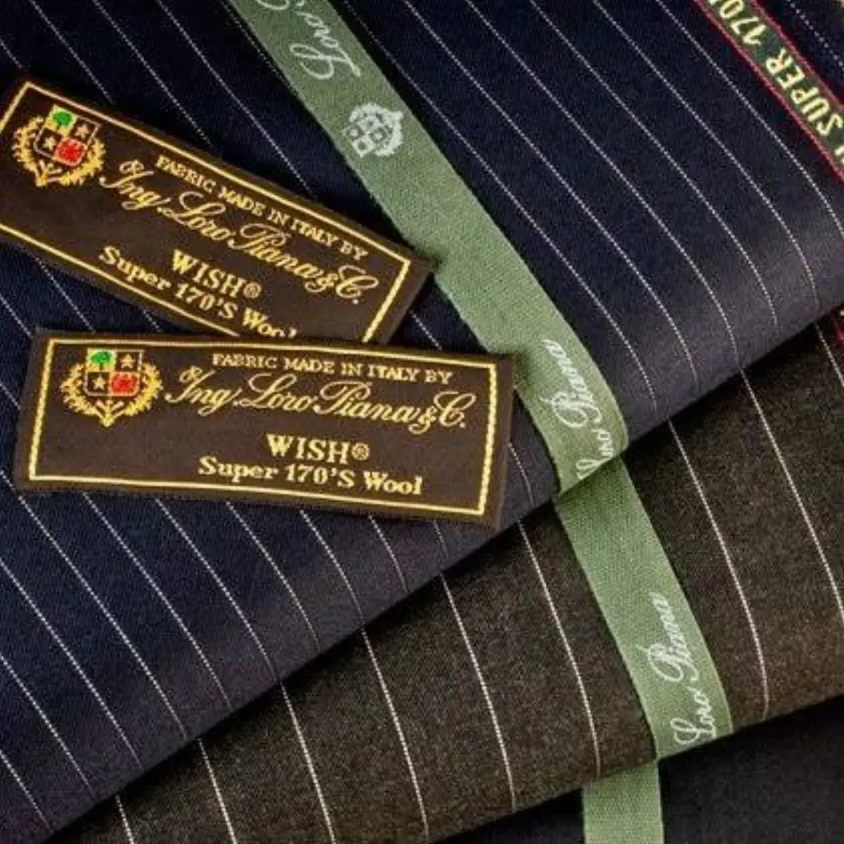 Loro Piana premium wool and cashmere fabric close-up for bespoke garments