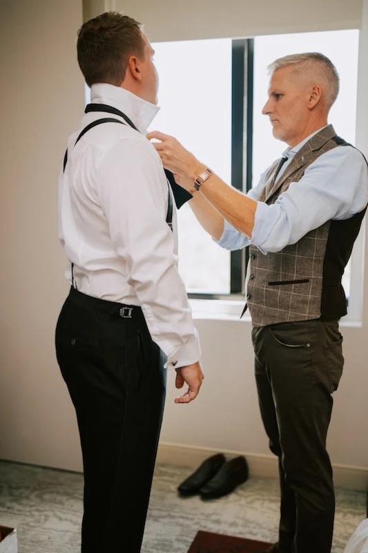 Velvet dinner jacket fabric and black tie styling detail 2 by Bespoke By CB Miami
